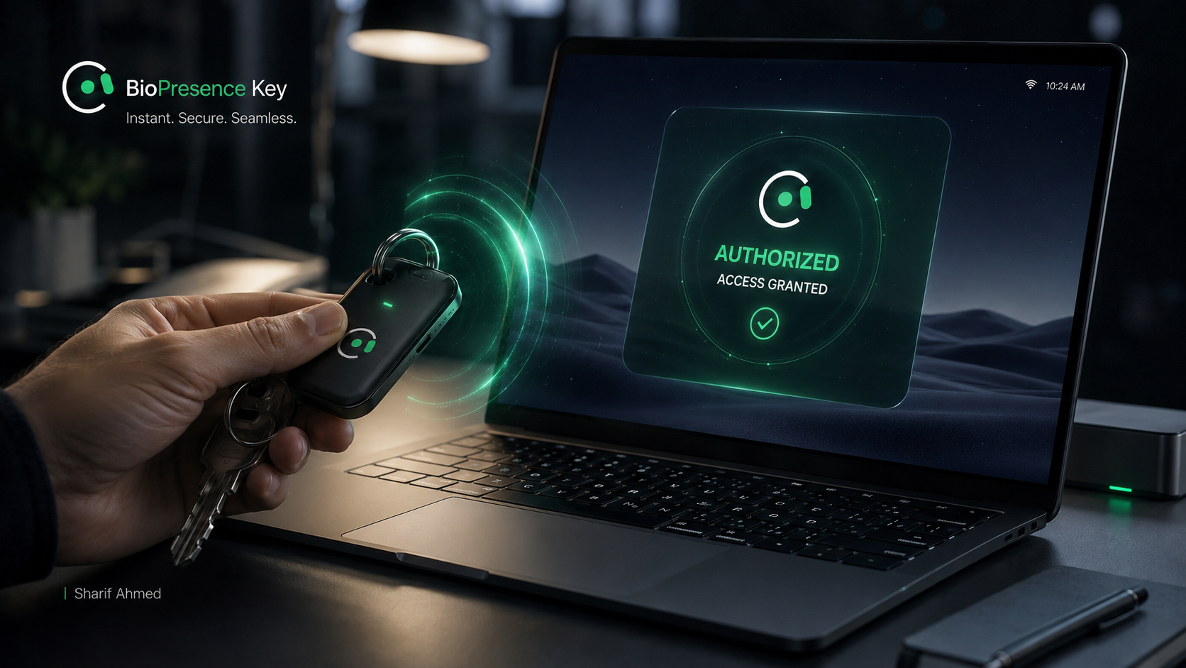BioPresence Key authorizing a computer